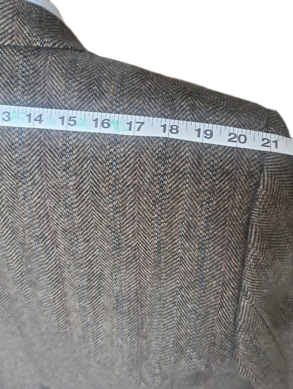 Cricketeer Blazer Mens 48L Brown Herringbone Lambswool Sport Coat Jacket Canada - Picture 6 of 14